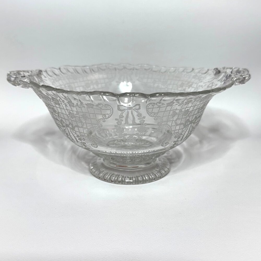 Fostoria Etched Crystal Romance Clear Serving Bowl